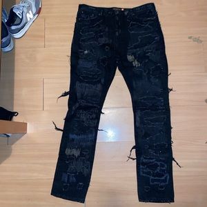 UNDERCOVER 85 DENIM (BLACK) (SIZE 6) - AW 05 “Arts and Crafts” By Jun Takahashi